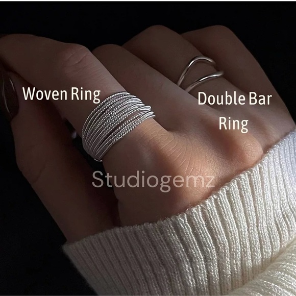 NEW 925 Sterling Silver Open Adjustable Ring - Picture 10 of 12